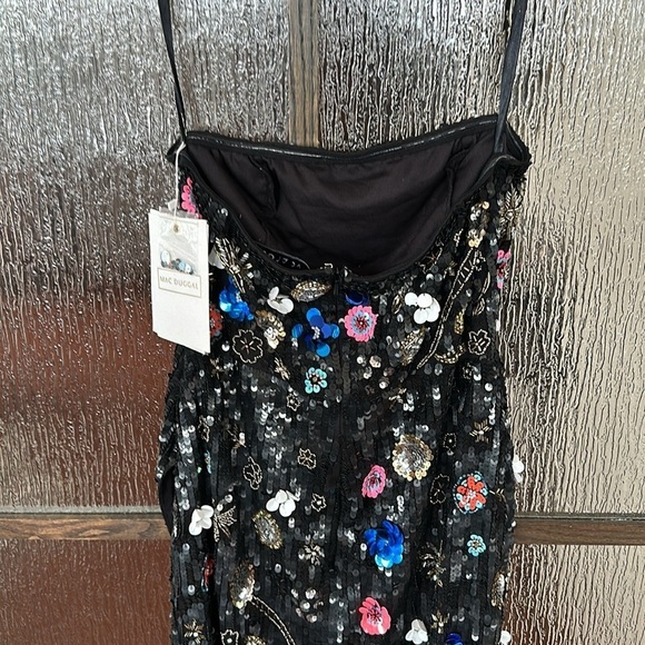 MAC DUGGAL
Black Floral Sequined Strapless Column dress size 8 NWT - Picture 8 of 13